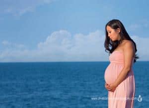 gorgeous photo of pregnancy with ocean scenery NJ