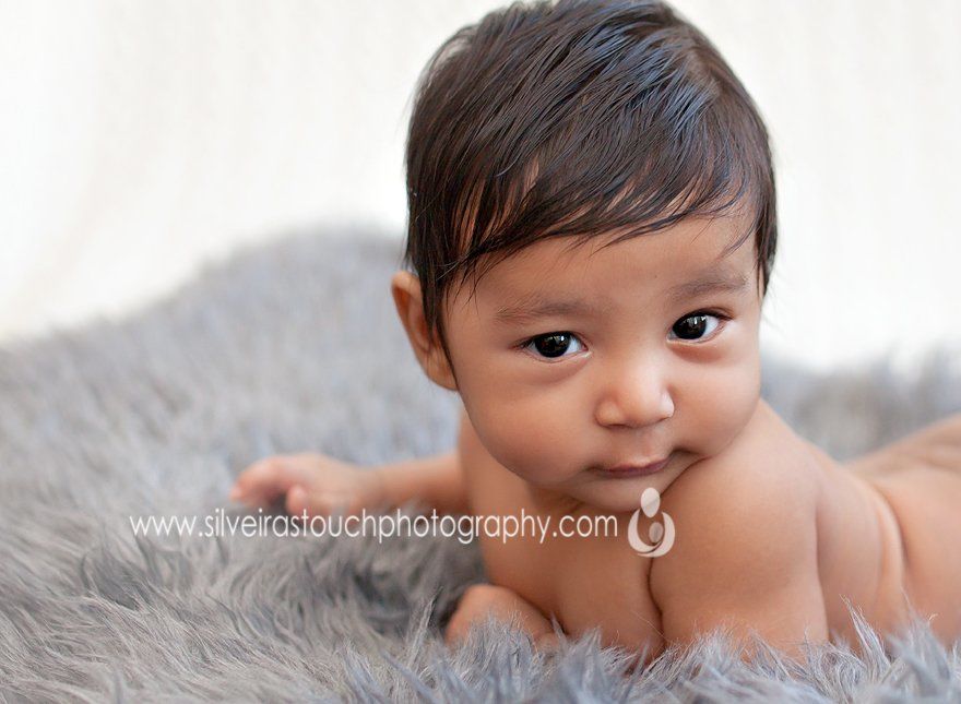 baby boy looking at camera in Northern NJ Photography studio