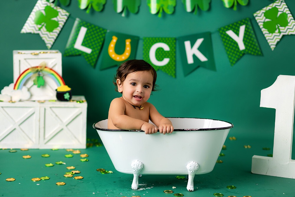 St. patricks birthday theme photo shoot Budd Lake NJ St. patricks birthday theme photo shoot