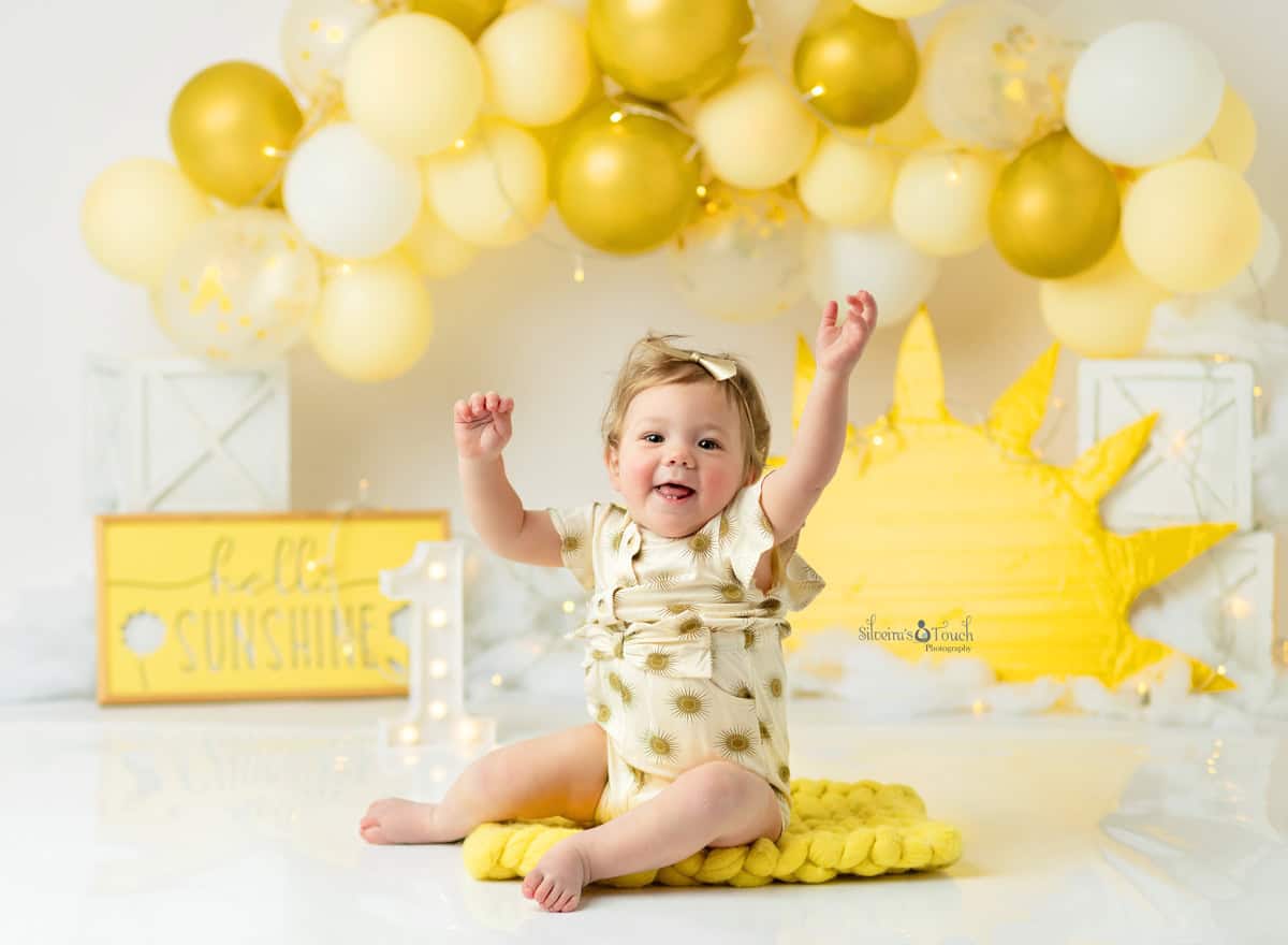 Sunshine Theme Cake Smash Photoshoot | Mount Olive NJ