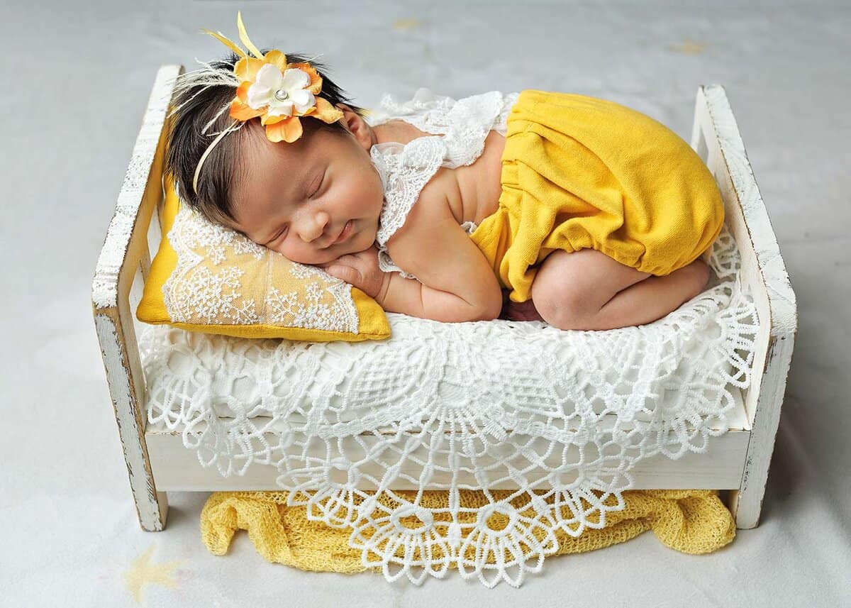 newborn girl photography in NJ studio